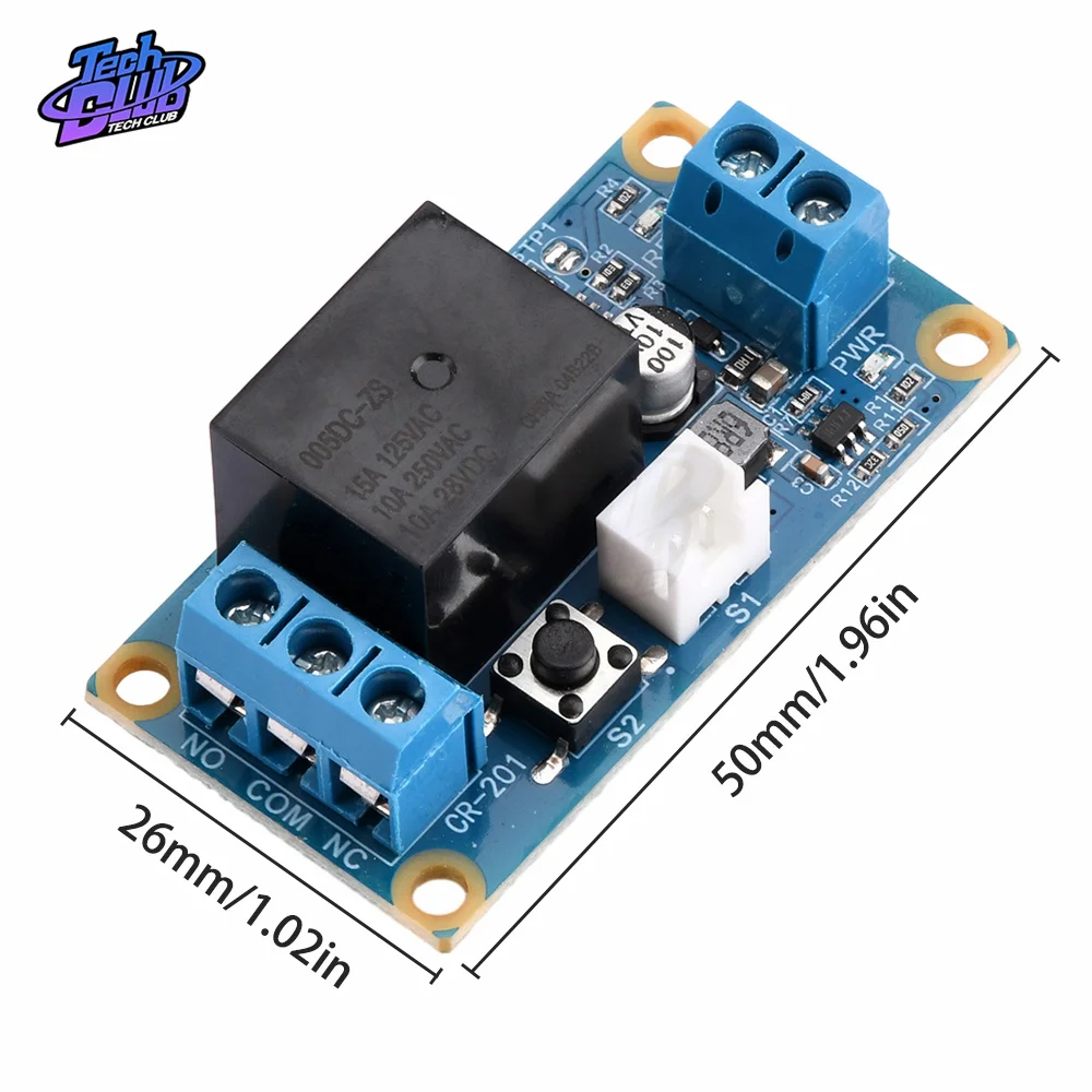 DC5-28V Latching Relay Module with Touch Bistable Switch MCU Control One Channel Relay Power Supply