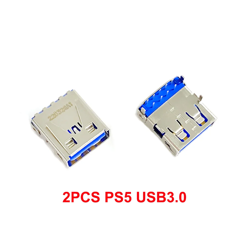 2PCS For PS5 USB 2.0 3.0 Port Type-C Socket Connector Earphone Socket Headphone Headset Jack Port Connector