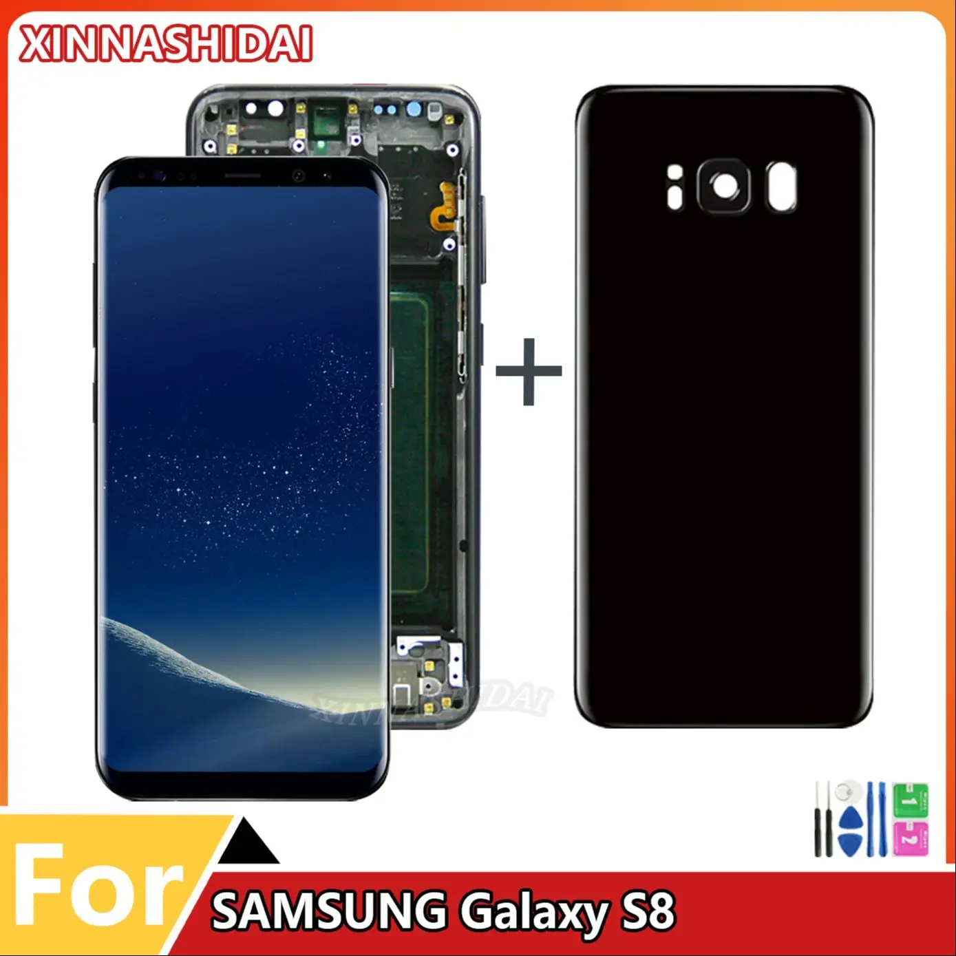 AAA+ OLED LCD Display for SAMSUNG Galaxy S8 G950F G950FD G9500 G950U LCD Display Touch Screen Digitizer Replacement No Burns