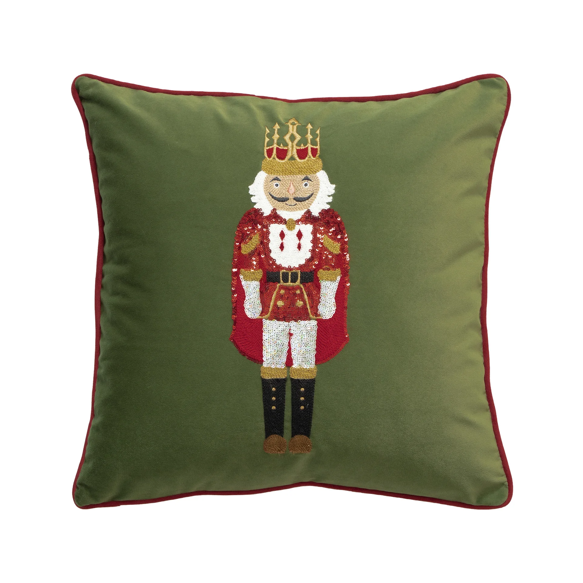 Santa Tree Snowflakes Sofa Cushion Covers, Large Throw Pillow Cases with Zipper, Cotton Living Room Decorative Covers