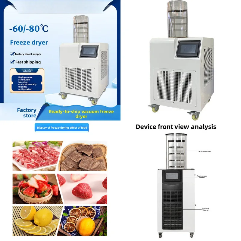 

Household Small Stainless Steel Vacuum For Cat Dog Food, Seafood, Meat, Fruits Vegetables Drying And Dehydrating Freeze Dryer