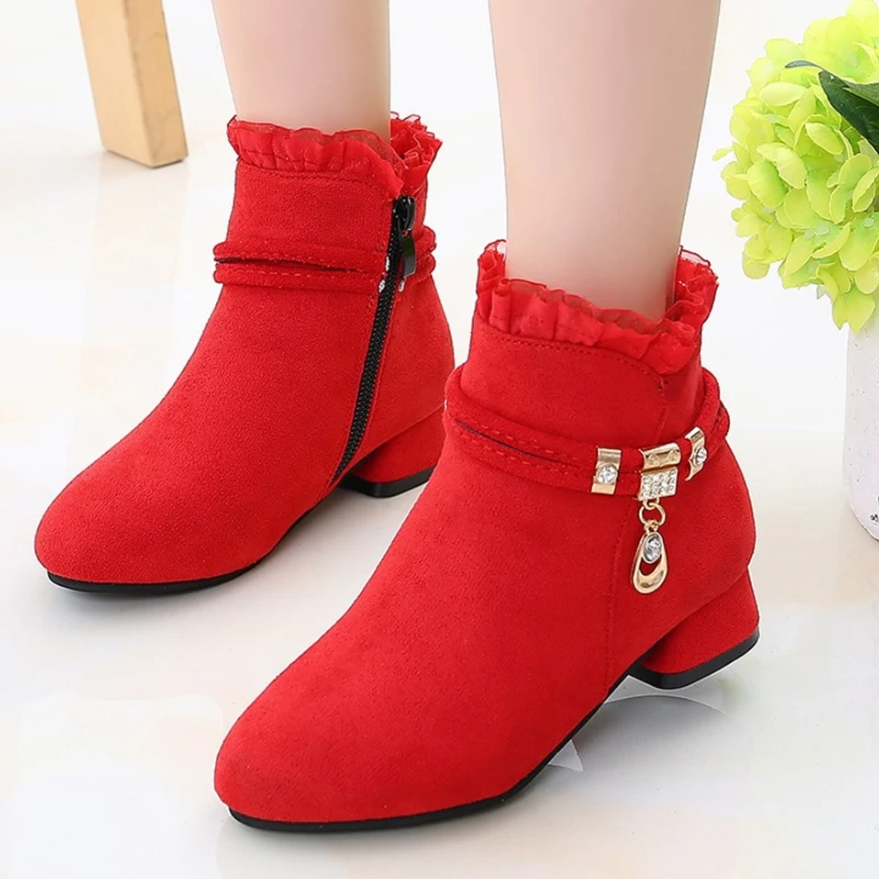 

Fashion girls snow boots 2025winter new style child warm boots Korean version girls anti slip girl soft soled brand autumn boots