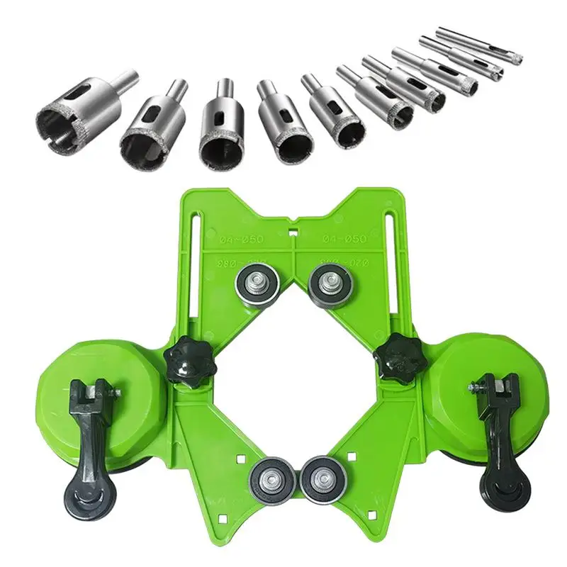 

Hole Saw Drill Bits Drill Bit Tile Hole Saw Set Hole Saw Drill Bits With Double Suction Cups Hole Saw Guide Jig Fixture For