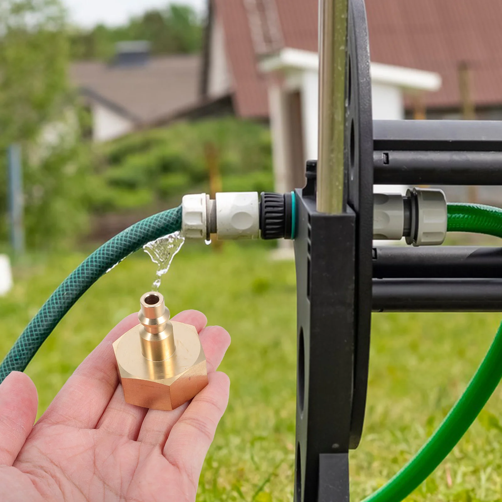 

1pc Blowout Plug Adapter 3/4 Inch Garden Hose To Air Compressor Quick Connect Fitting For Rv Winterizing Camper Boat Sprinkler