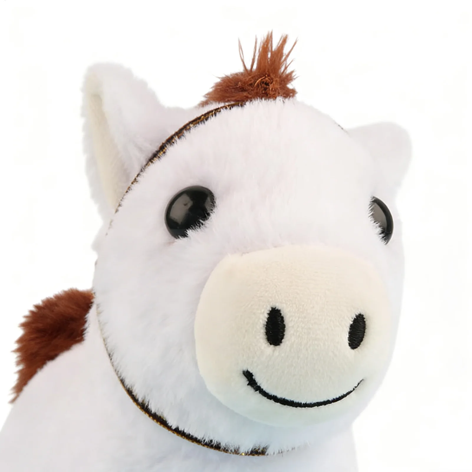 Cavallo di peluche elettrico peluche bambola elettronica simulazione animale domestico che cammina giocattolo oscillante per figurine di bambole da gioco a casa