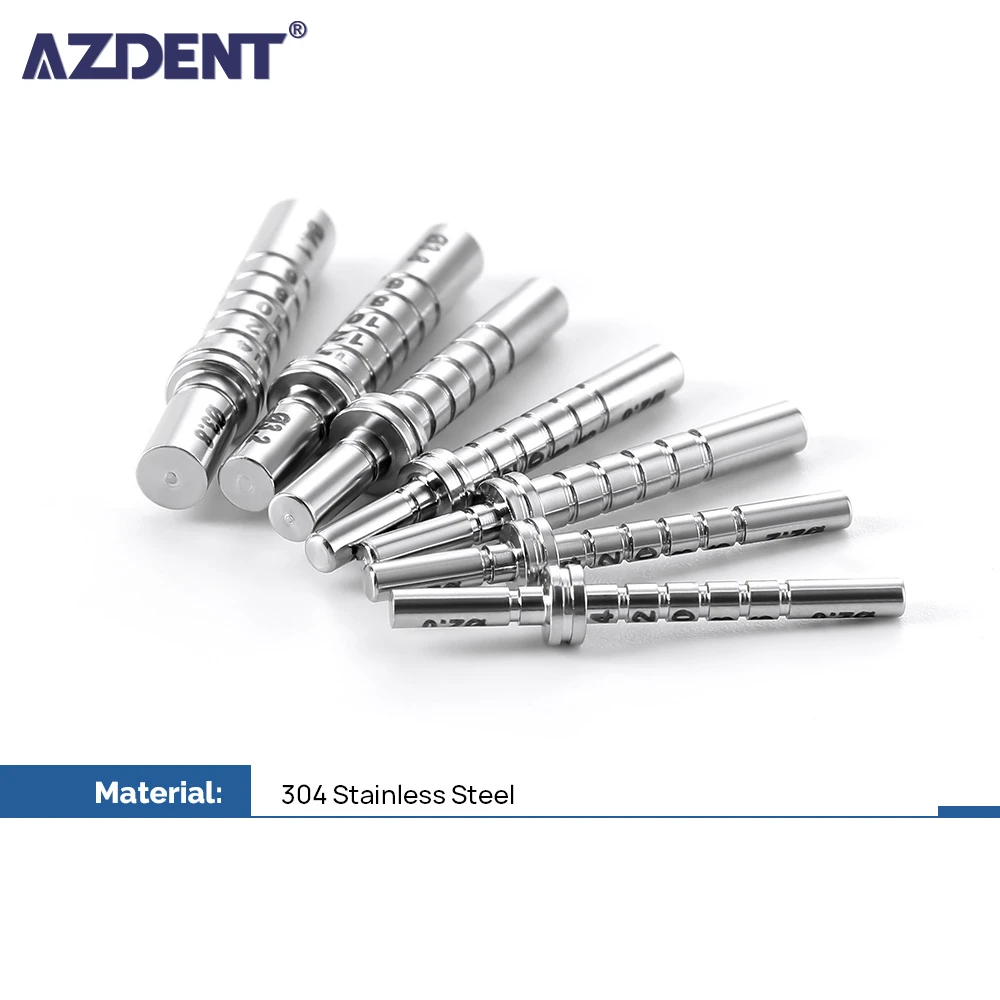 1PC AZDENT Dental Implant Depth Gauge Pin Parallel Dentistry Measuring Rod Double Head Autoclavable Reusable