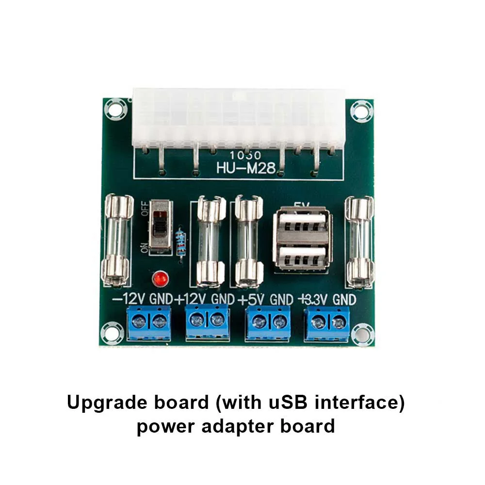 24 Pin Desktop ATX Power Board Computer ATX Breakout Transfer Board Outlet Adapter Extension Module Power Supply