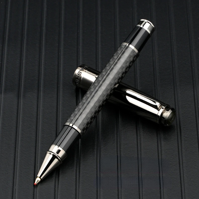 Luxury Pen Carbon Fibre Metal Ball-point Pen Signing Pens for Writing Gift Office Stationery Supplies