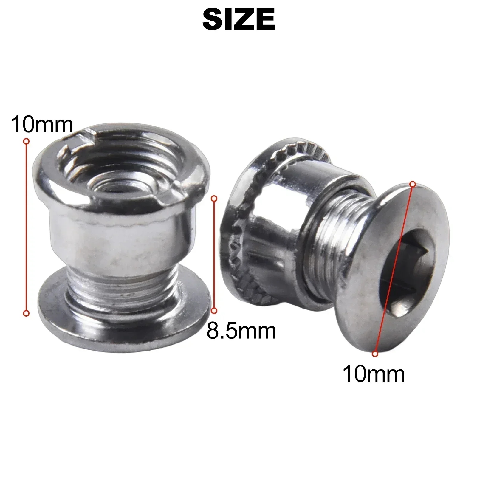 

High Quality Practical Brand New Chainring Screws Longer Service Stainless Steel 10pcs Corrosion-Resistant Mountain Bike Silver