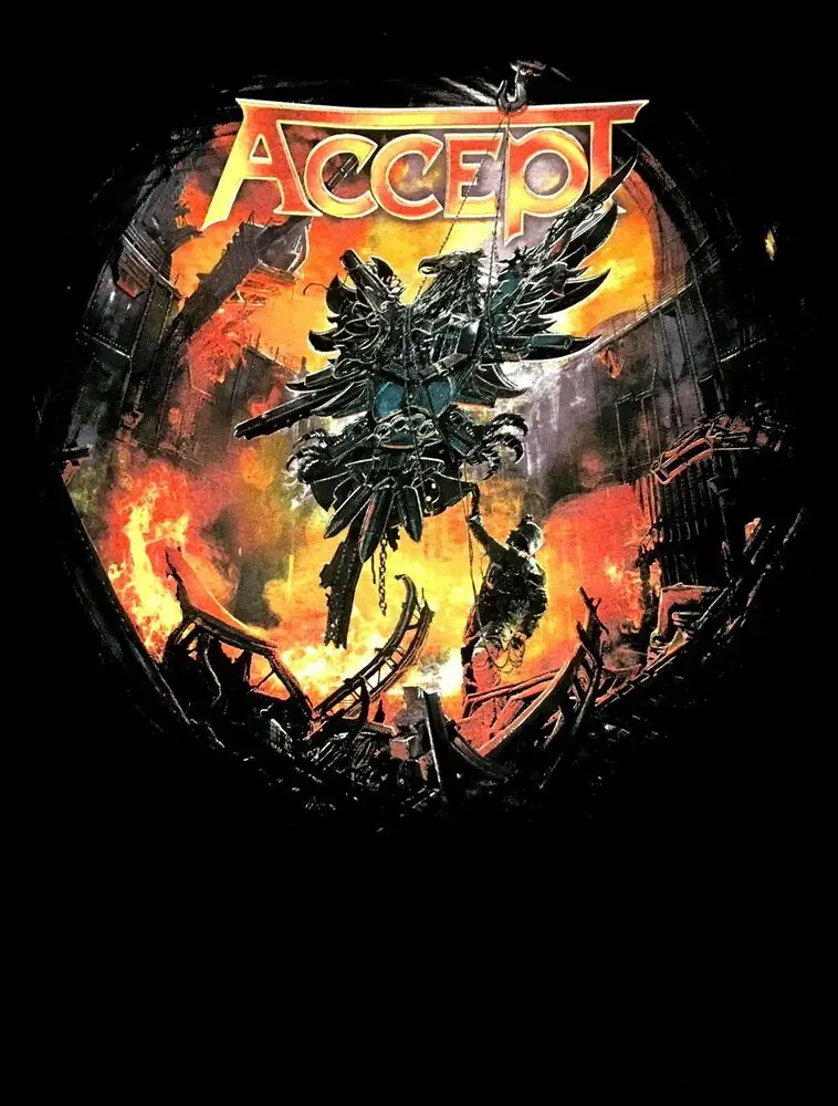 ACCEPT cd cvr THE RISE OF CHAOS Official SHIRT MED New restless nations blind