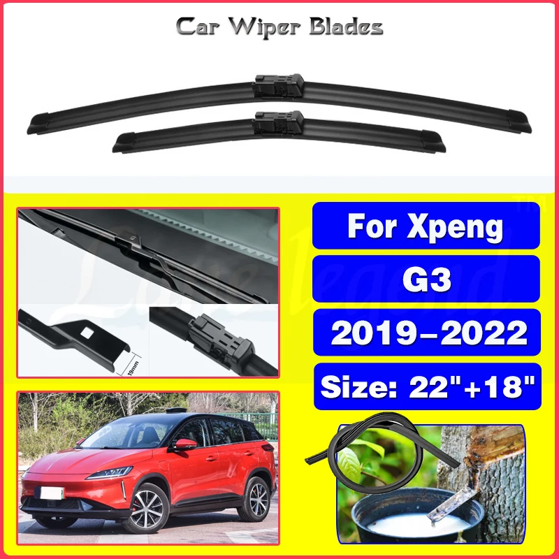 Car Windshield Wiper Blades Fit For XPeng G3 2019 2020 2021 2022 Wiper Blades Soft Rubber Auto Front Windscreen 22