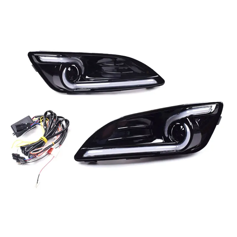 1 Pair For Ford Fiesta 2013 2014 2015 2016 Left Right DRL Daytime Running Lights Fog Head Lamp Cover Car Styling White Daylight