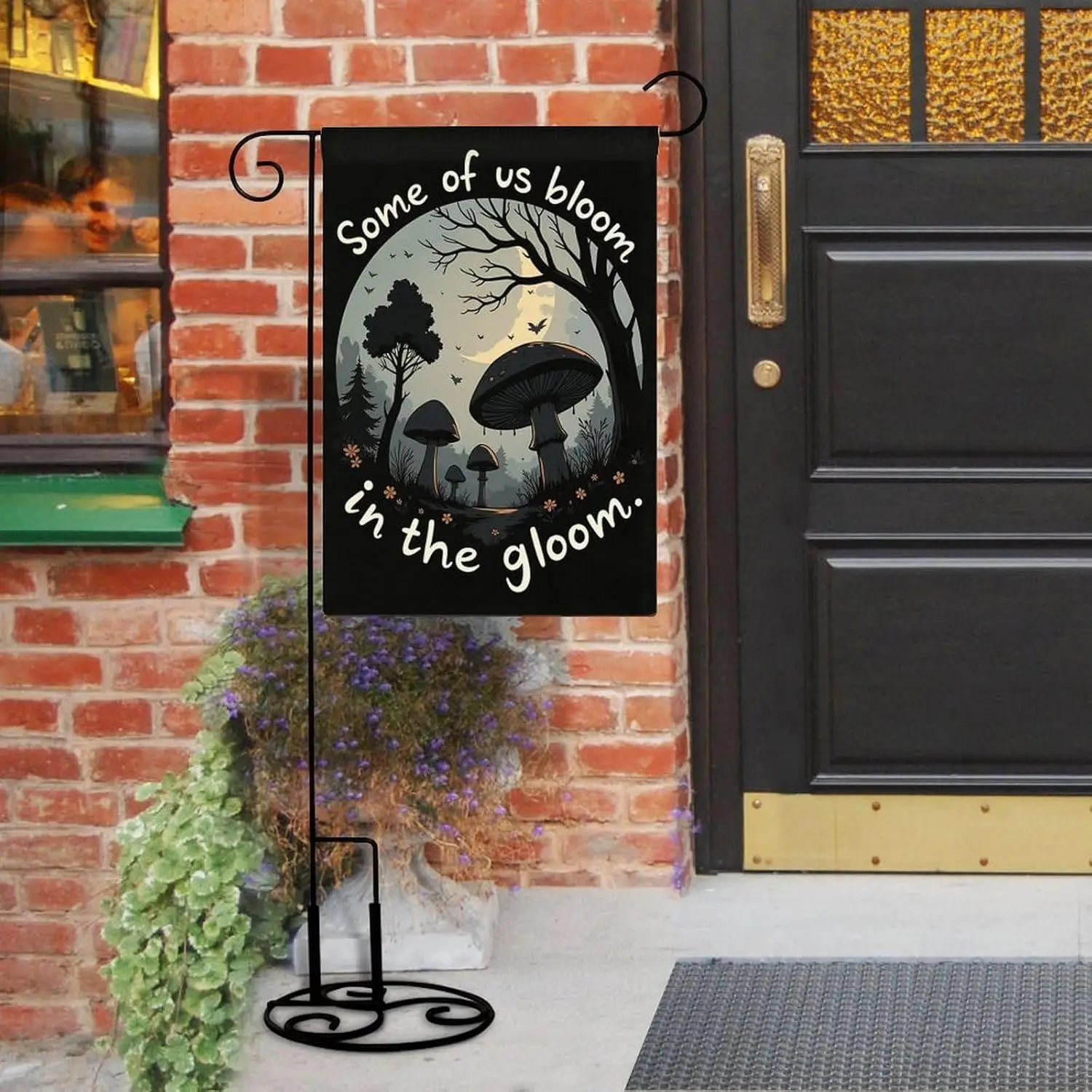 Some Bloom In The Gloom, Mushroom Garden Flag 12 X 18 Inch Double Sided Outside Outdoor Decoration DDI GGX