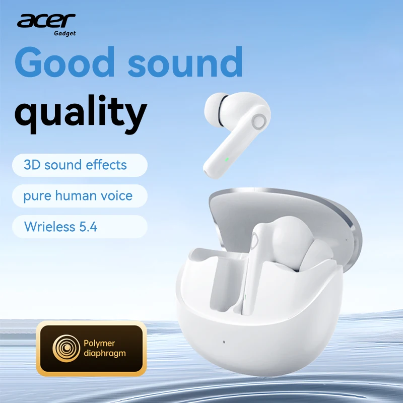 Acer Wireless Bluetooth Earphones with In-Ear Design, 5.4 Ch