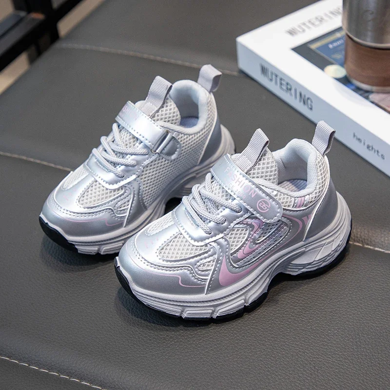 

2026 Spring New Children's Shoes Velcro Mesh Casual Shoes For Boys And Girls Simple And Versatile Children's Shoes