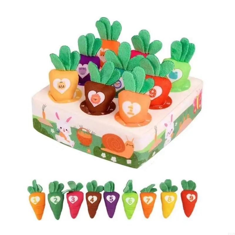 Crianças interativas puxam radish colheret game brinquedo significativo para aprendizado cores tabela Game