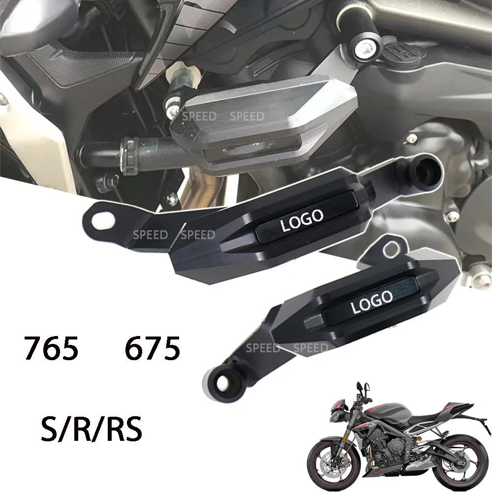 

NEW Motorcycle accessories fall protection frame slider fairing For trident 765 675 S R RS 2021 2022 crash pad protector