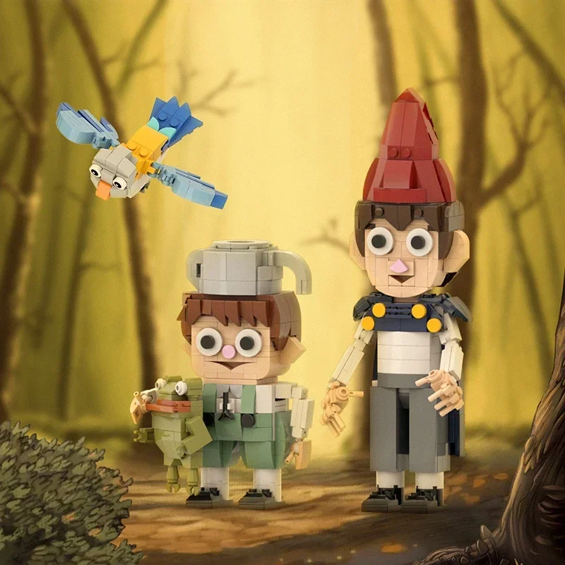 Buildmoc ชุดบล็อกตัวต่อติดผนังสำหรับสวนพร้อม wirt, greg, beatrice, ของเล่นรูปกบของ greg ของขวัญเด็ก