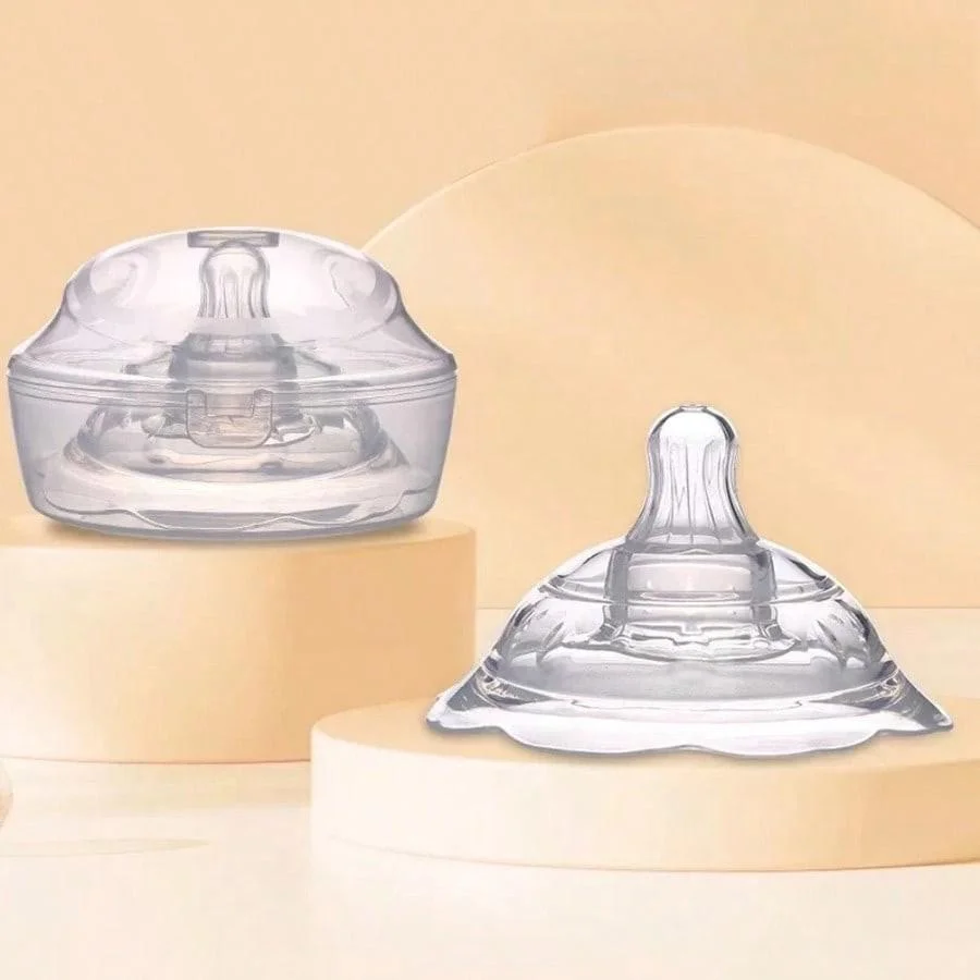 2pcs with Case Silicone Breastfeeding Protect Cover, Nipple Shield, Soft-touch Breast Shell for Easy Feeding