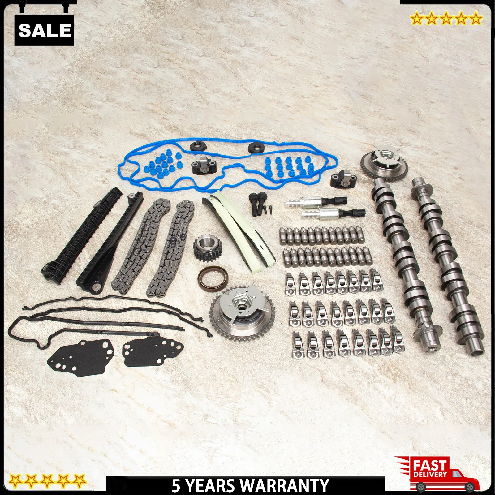 For 05-10 5.4L Triton 3V Ford F150 Lincoln Timing Chain+Cam Lifters Rocker Arms view 2