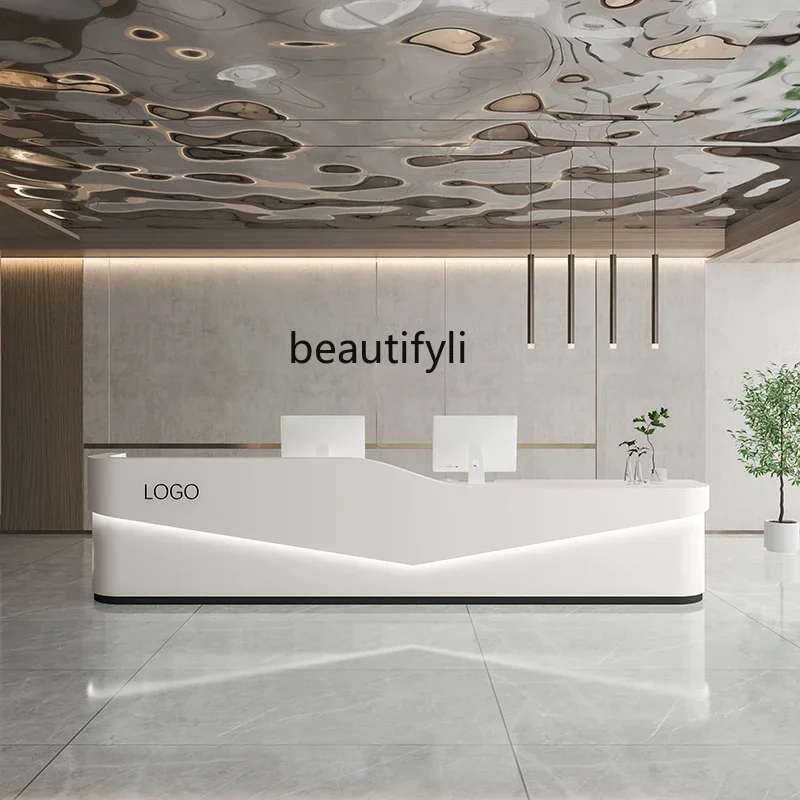 

Cashier Company Reception Desk Bar Beauty Salon Foot Bath Hotel Paint Reception Desk Reception Desk Counter