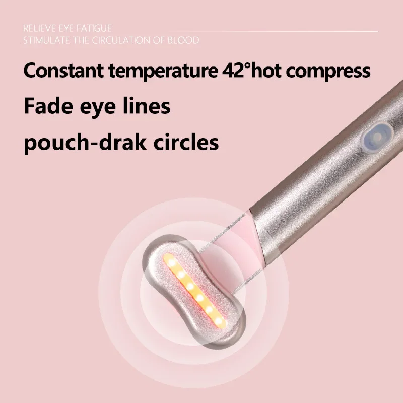 Compact Portable Household Electric Eye Care Massager Handheld Anti-Puffiness Face Lift Skin Rejuvenation Easy to Operate