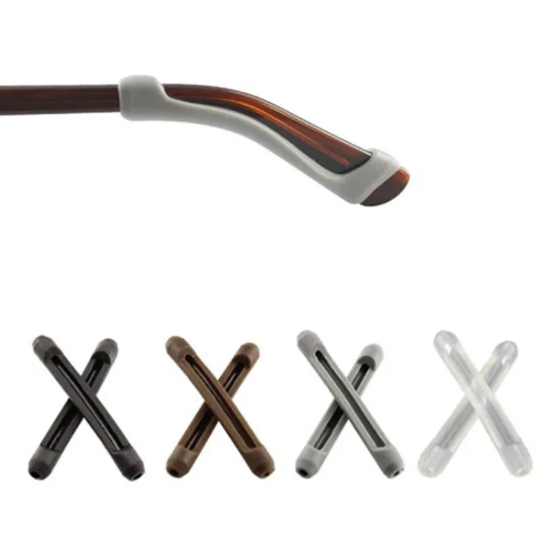 نظارات المضادة للانزلاق غطاء الأذن هوك سيليكون المضادة للانزلاق حامل للنظارات الشمسية نظارات الساق معبد نصائح الأسود بالجملة #2