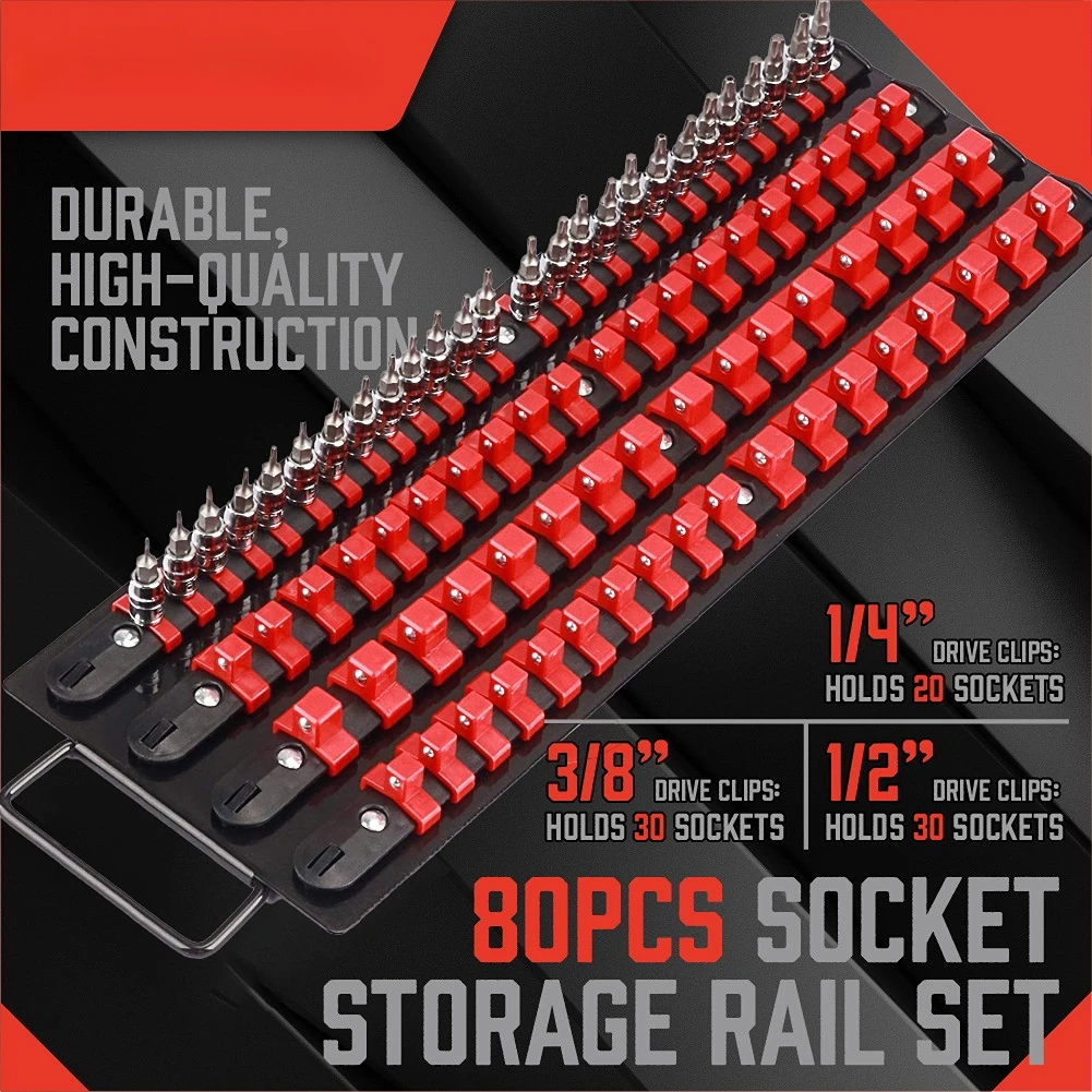 traight chave de plastico titulares universal socket organizer rail bracket ferramentas de reparacao chave de parede soquete home tools 2 01