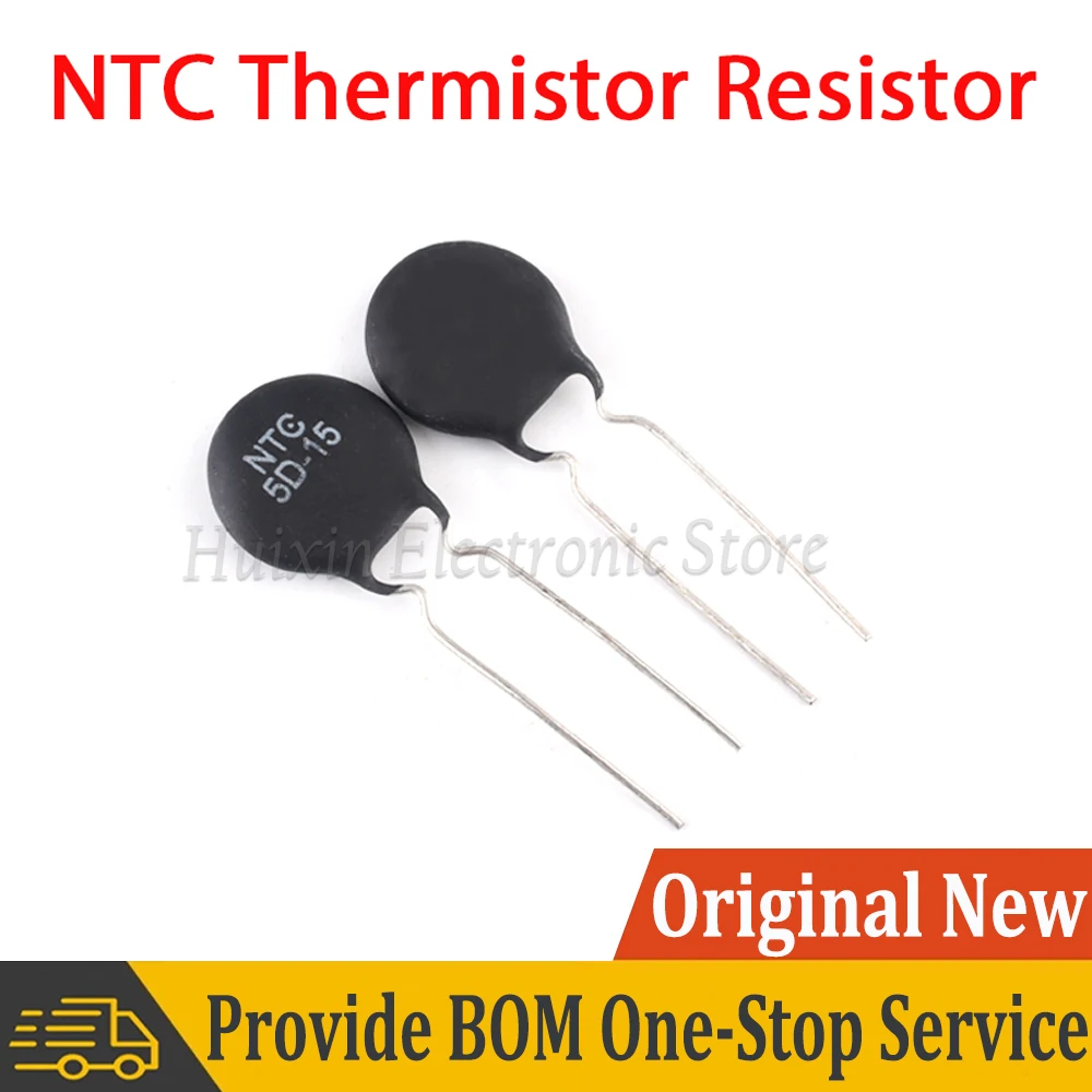 

10pcs Thermistor Resistor NTC 5D-15 5D15 Resistance 5R 5Ω 5 ohm Thermal Resistor 15mm