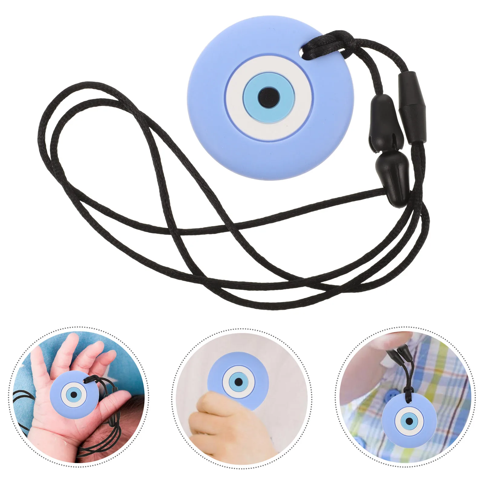 

Baby Silicone Teether Blue Eye Comfortable Safe Soothing Chew Relief Baby Teether 0-18 Months Teethers Teething Toy