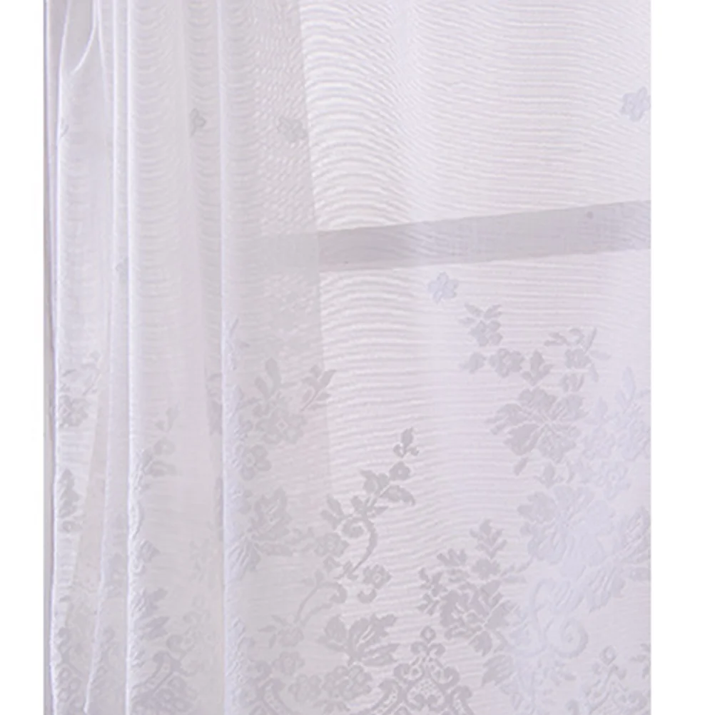 Kitchen Linen Shower Curtain Sun Proof Lace Window Short Net Curtains for Voile