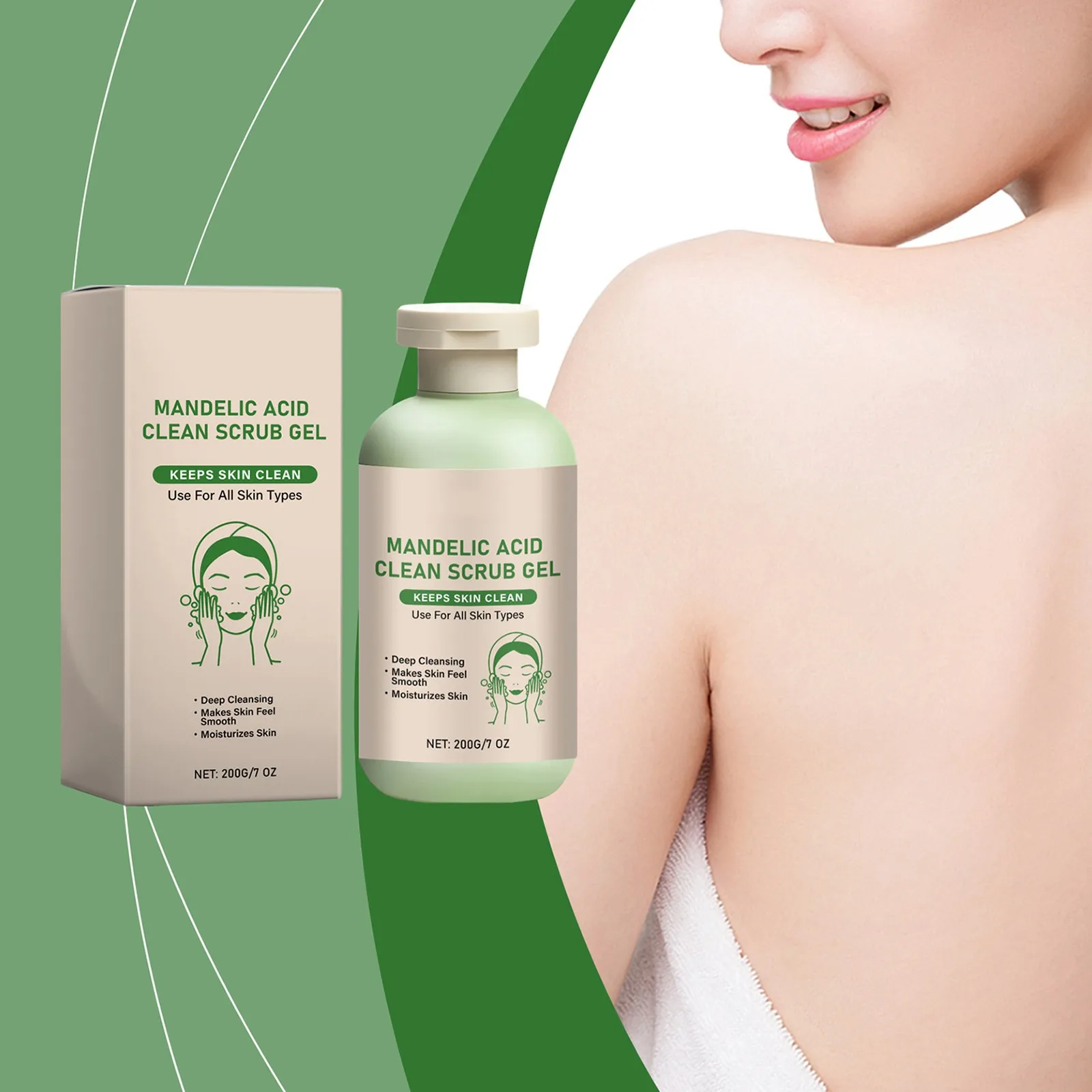 

1PC Body Exfoliating Gel Gentle Exfoliation Moisturizing And Hydrating Pore Cleansing Gel Natural Ingredients Women's Body Care