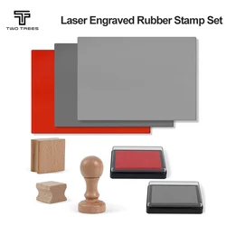 Twotrees Laser Engraver Rubber Stamp Wooden Seal Rubber Mat Ink Pad Seal Engraving DIY For CO2 Laser Marking Machine TTS 3018