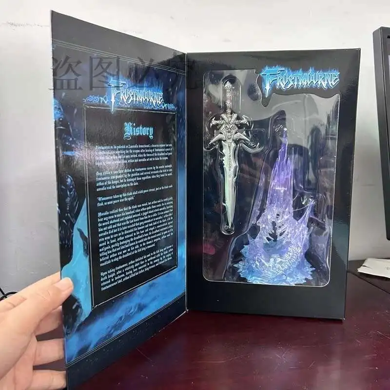 WOW Arthas Menethil سلاح فروستمورن السيف مع إضاءة LED Starz عمل نموذج لجسم اللعب سطح المكتب هدية مزخرفة للأطفال #4