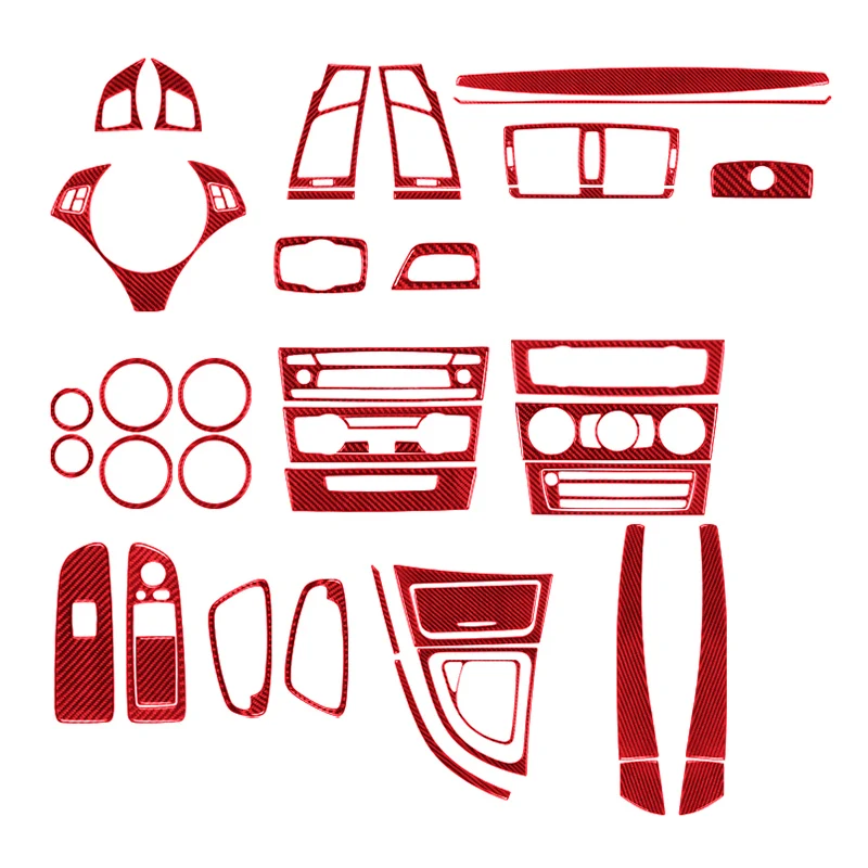 

For BMW 1 Series E81 E82 E87 E88 2008-2013 Carbon Fiber Interior Center Console Panel Frame Trim Sticker Car Accessorie