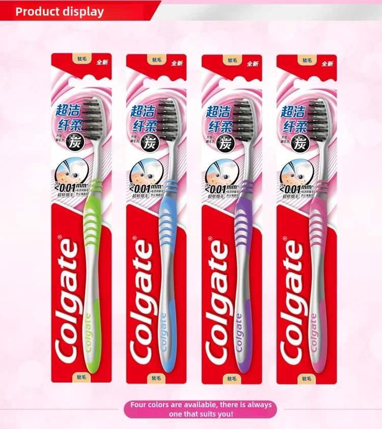 Colgate Cepillo de dientes suave ultra limpio para adultos, cabello fino y suave con cerdas de carbón, limpieza profunda para uso doméstico