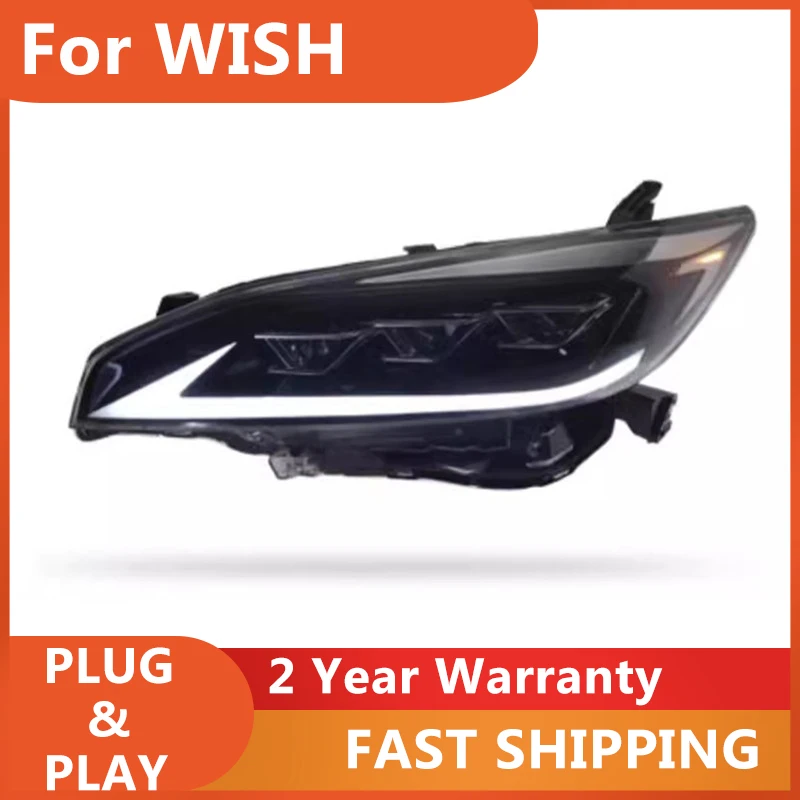 

Car Accessories for Toyota Wish Headlight 2009-2015 Wish Headlight DRL Turn Signal Low High Beam Projector Lens