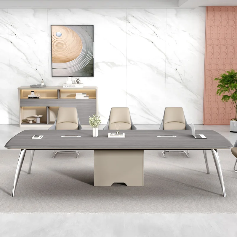 

Стол для конференций, простой современный конференц-зал, прямоугольная комбинация для деловых переговоров, защита окружающей среды