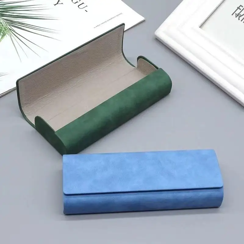 Hartschalen-Brillenetui für Damen und Herren, Brillenetui aus PU-Leder, tragbar, schützt vor Quetschungen, Aufbewahrungsbox für Sonnenbrillen, Brillenbeutel – Detail 3