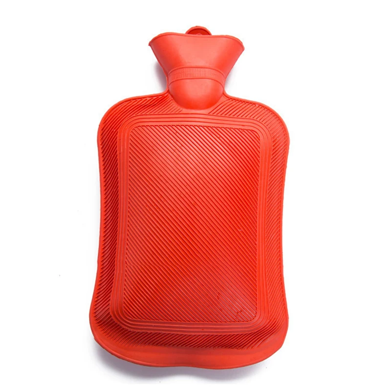 2000ML Hot Water Bottle Thick Rubber Bag Winter Warmer Random color