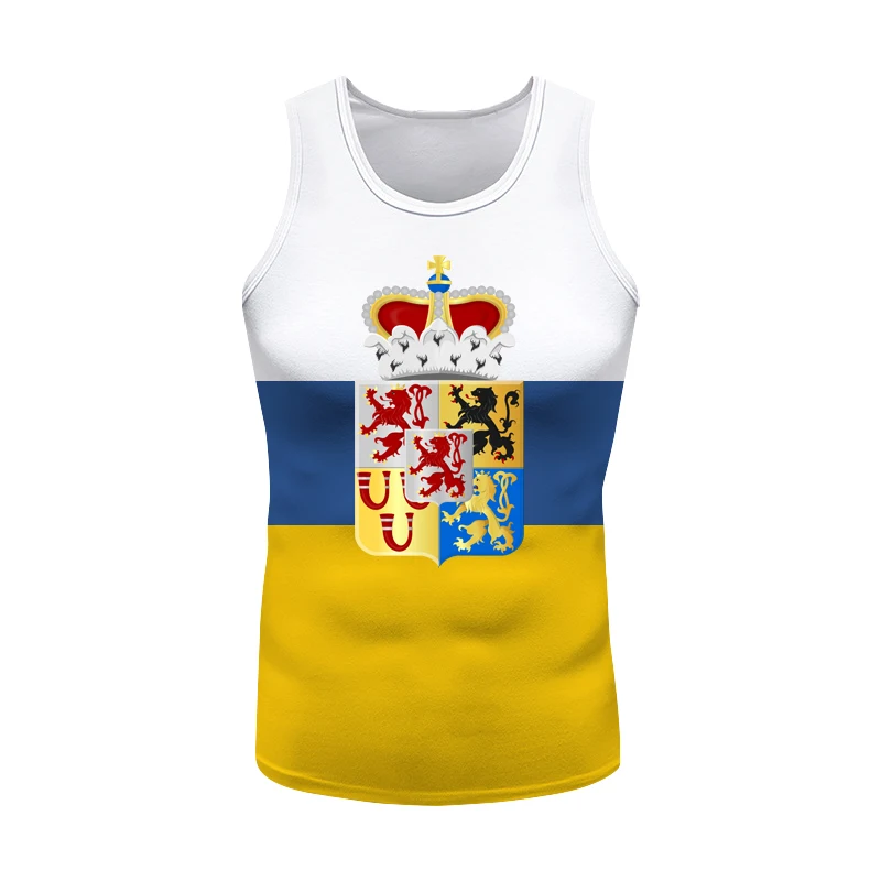 Limburg Vest Free Customized Made Hemd Maastricht Tank Top Print Flag Word Venlo Weert Roermond Netherlands Sleeveless T-Shirt