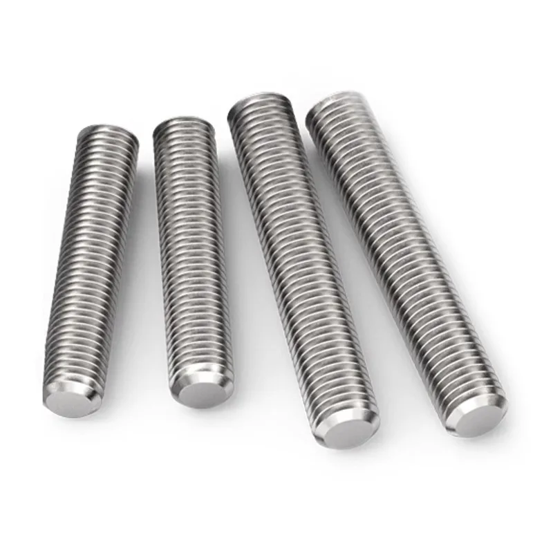 304 Stainless Steel Full Threaded Rod Bolt M3 M4 M5 M6 M8-M18 Length 16-300mm Fully Metric Headless Bolt Thread Stud Rods Screws