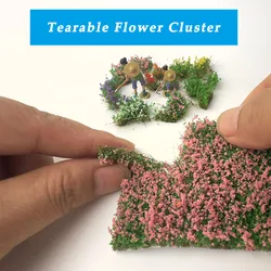 Height 8-10MM Tearable Flower Cluster Grass Model Diy Model Making Military Scene House Decoration Railway Train Layout Diorama