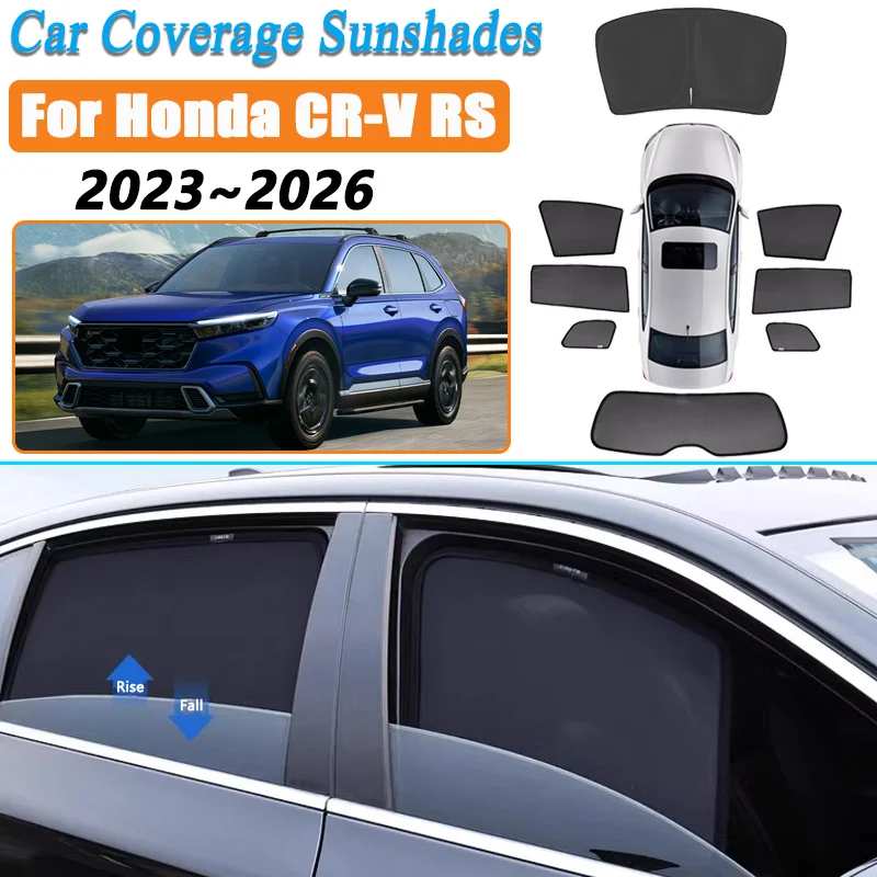 Car Mesh Shades For Honda CR-V RS 2023~2026 2024 2025 Magnetic Window Sunscreen Sun Visor Shading Privacy Curtain Accessories