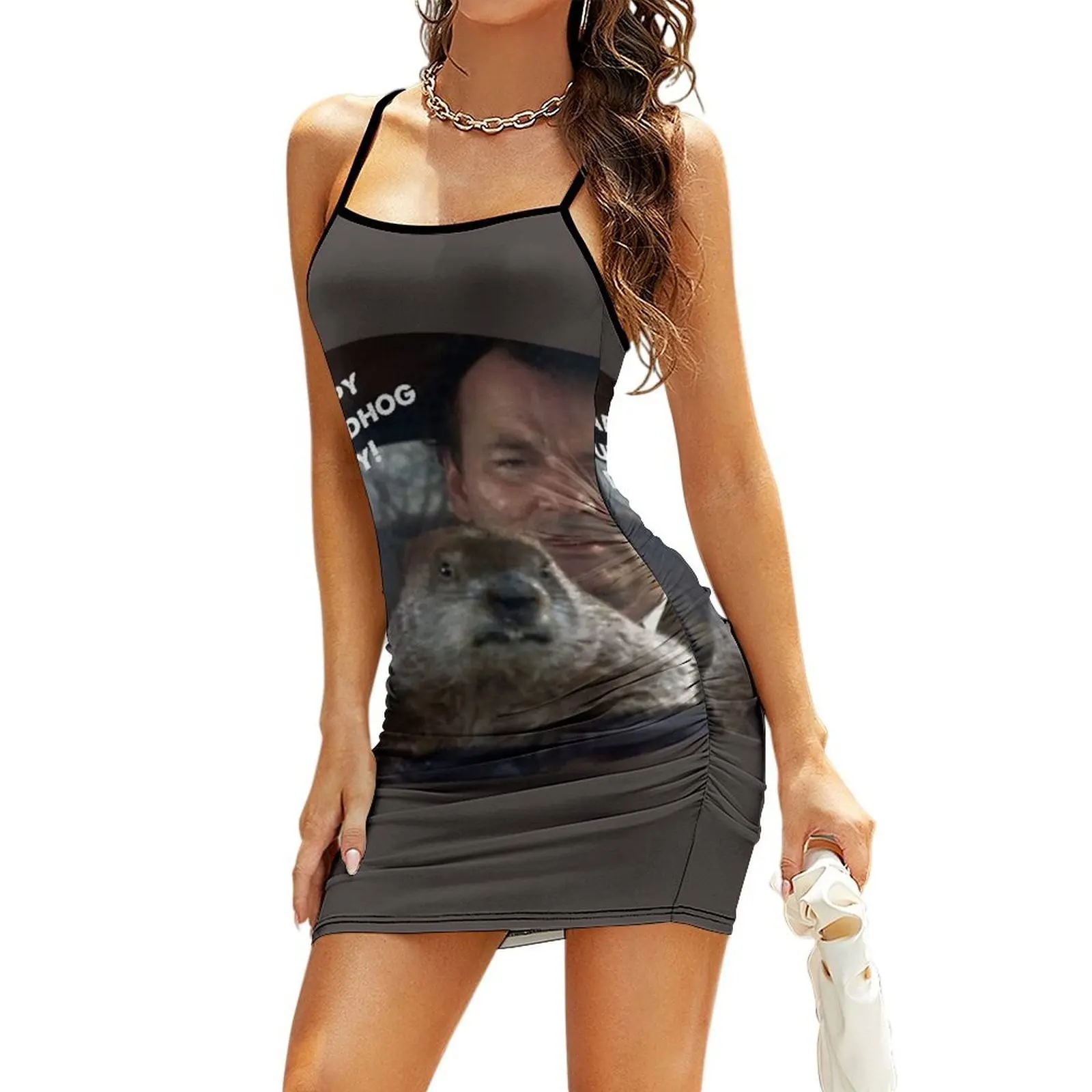 

Groundhog Day Sling Dress evening dress women Casual dresses dresses for womens