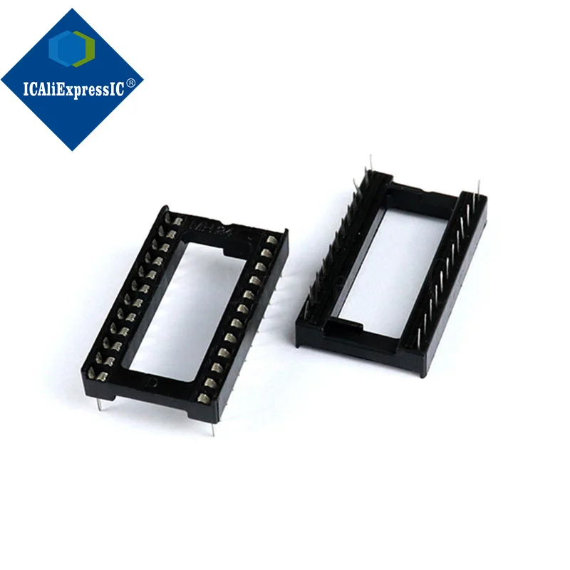 10piece IC socket integrated block in-line DIP single-chip microcomputer chip flat foot base sub 24P wide