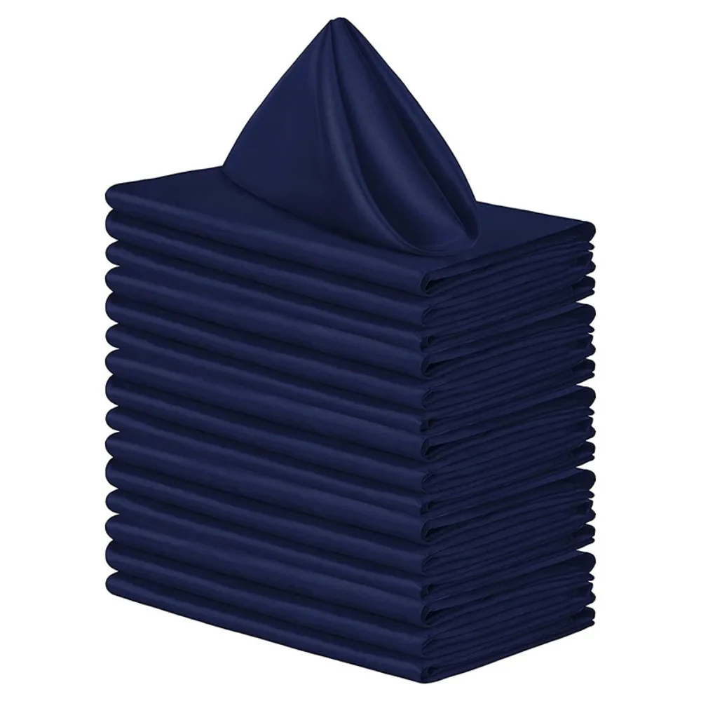 Servilletas de satén románticas de 30x30cm, servilletas de cena suaves y reutilizables, servilletas de mesa lavables para eventos, 10 Uds.