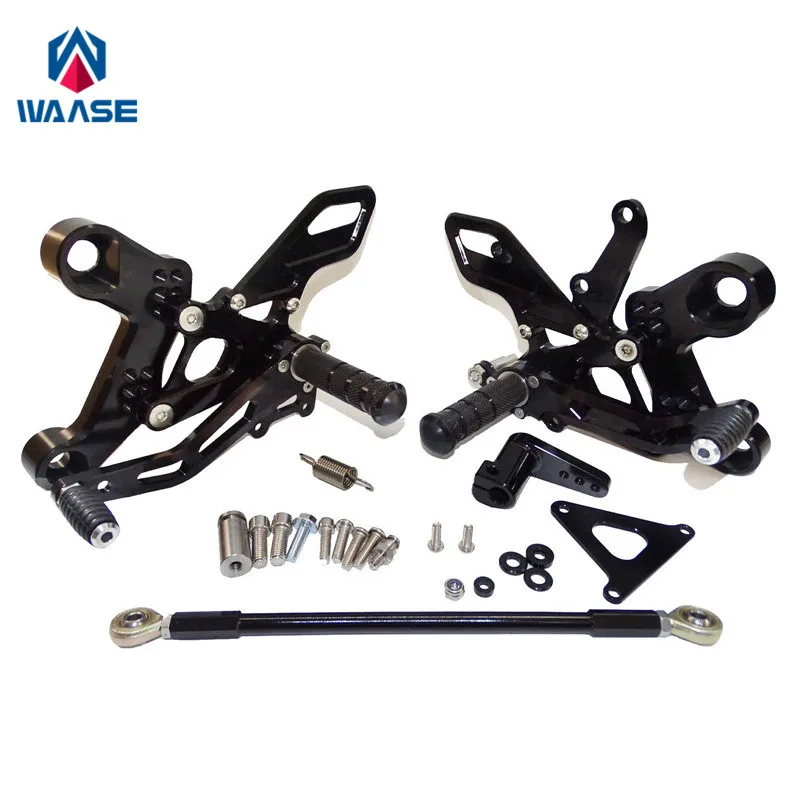 

waase For Yamaha MT09 FZ09 MT-09 FZ-09 MT 09 2017 2018 2019 2020 Adjustable Rider Rear Sets Rearset Footrest Foot Rest Pegs