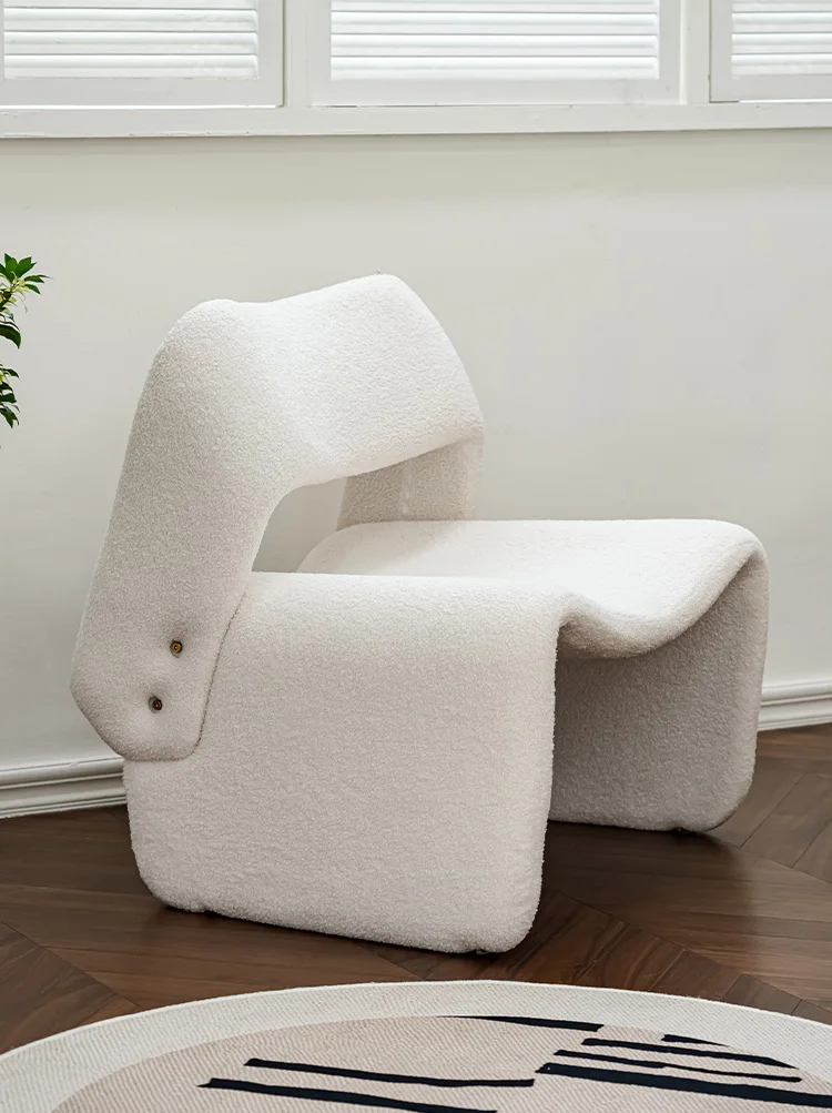 Lazy sofa chair, Nordic family living room hippo chair, light luxury bedroom casual single chair