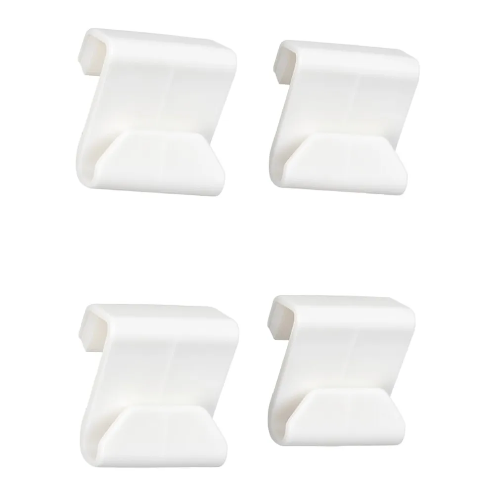 Car Glove Box Hook 4PCS ABS Plastic 2.5x2.7cm For Vehicle Interior Storage Organizer Slim Space Saving Design Easy Install Black